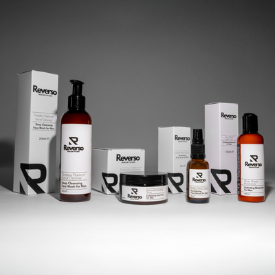 Signature Men's Skincare Set: Cleanse, Exfoliate, Repair & Hydrate